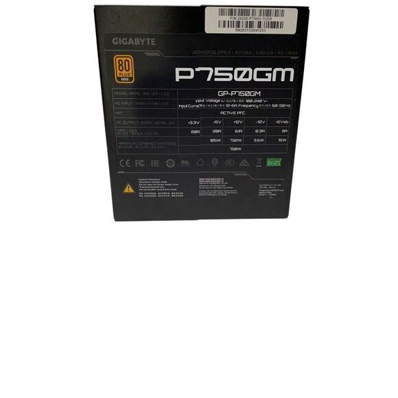GIGABYTE GP-P750GM Module 80 Plus Gold Power Supply No Cords For parts only - Picture 3 of 8
